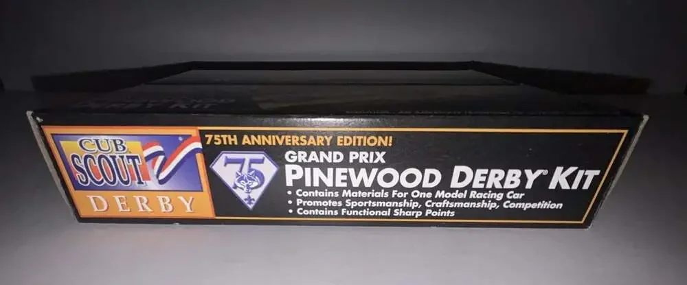Vintage 1996 Cub Scout Grand Prix Pinewood Derby Kit 75th Anniversary Edition